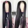 Brazilian Straight Lace Closure Wigs Pre Plucked Hairline with Baby Hair 10-30Inch Wig 100% Remy Human Hair 4x4 6x6 Closure Wigs