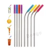 Embouts en silicone pour paille à boire en acier inoxydable Drinkware Tip Suit 6 mm de large pailles en métal couvre personnalisable DBC BH2724