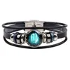 12 Zodiac Genuine Leather Bracelet DRY Constellations Lovers Woven Bangles For Women & Men Beads Charm Bracelet