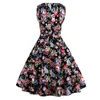 Audrey Hepburn Vintage Style Casual Dresses Modern Ruffles Women European Sleeveless Floral Print Skirts FS0114