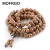 Bracciale con perline di preghiera 108 Bracciale con ciondolo Buddha tibetano Mala Collana per meditazione Rosario yoga Bracciale fortunato in legno per gioielli da donna