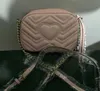 Ünlü kadın tasarımcı kalp Omuz çantası deri marmont zincir çanta Çapraz vücut Saf renk bayan çanta crossbody çanta çanta 6637
