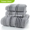Handtuch 3-teiliges Set aus grauer Baumwolle für Männer, Toalla, 2 Stück Gesichtswaschlappen, Hand, 1 Stück Bad, Camping, Duschtücher, Badezimmer1