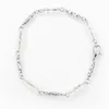 Fashion-armband silverpläterade kedja smycken länk kristall armband kedja armband armband