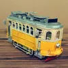 Juguete modelo de tren de hojalata retro, adorno hecho a mano, muebles creativos para el hogar, accesorios de fotografía, para regalo de niños, coleccionismo, decoración de fiestas