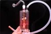 Nocna lampa kolorowa LED bongos szkło Dab platforma wiertnicza fajki wodne 5 "calowy przenośny olej fajki wodne Inline Stereo palnik olejowy rury