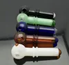 Colour two wheeled bullous pipe Glass bongs Oil Burner Glass Water Pipes Oil Rigs Smoking Free