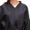 Vestido de cabeleireiro de salão Avental Capa Kimono Bata Shampoo Pano de cabelo Macacões de cabeleireiro Cliente Barbeiro SPA Convidado Roupão de banho