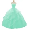 Mais novo Doce 16 Pink Ball Vestido Quinceanera Vestidos 2019 Cristal Organza Beads Prom Pageant Debutante Formal Evening Noite Vestido de Festa de Primeiro Al69