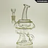 SAML 20cm Tall Klein Dab Rig Hookahs Recycler Glass bong Clear and Blue Oil Rigs Water pipe Female joint size 14.4mm PG5215