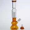 Bongs en verre Narguilés Tuyaux Joint 14.4mm Plate-forme pétrolière Bong en verre Bol Downstem Bras-arbre Perc En Stock 29cm Pipe à eau pour fumer