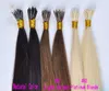Nano Rings Remy Remy Human Cheveux Extensions Couleur Cendres Blonde Blond Blanchy Blond Cheveux Véritable Nano Rring Extensions avec nano Beads 100grams 1G / s