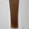 Bakire brezilyalı düz saç 100g Remy Nano Halka Bağlantılar İnsan Saç Uzantıları 1 g / s Keratin Düz Avrupa Mikro Boncuk Saç 100 Parça