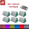 6pcs mini wedge par light 3x18W RGBWA UV battery power IR remote DJ uplight led wireless uplighting for weddings bar club wall washer spotlight