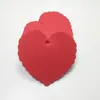 500st 6 * 5.5cm Flower Edge Heart Blank Julklappspaket Hang Taggar 4 Färger DIY Handgjord Bakad Tagg på paketminne Korttag
