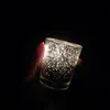 Nuit étoilée porte-bougie chauffe-plat mercure verre bougie votive tasse mouchetée noël or rouge argent décoration de fête de mariage