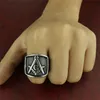 Klassisk frimurer ring rostfritt stål freemasonry compass fyrkantig fri murring män kvinnor grossist