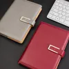 100 ark Anteckningsblock U Formad Magnetisk Buckle Business Notebook A5 Stationery Office Bokföring Bok Anpassad tryckt logo 5 färger tillgängliga