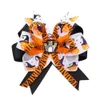 Fiocchi per capelli di Halloween da 4,5 pollici Bambina progettata Stampata HairClip Zucca Fantasma Toppe Forcina Accessori per feste Festival