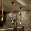 Vintage Rope chandelier E27 Industrial Loft Rope LED Ceiling Pendant Lamp for Interior Cafe Restaurant Bar Corridor Decoration Lighting