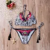 Nouveau Femmes Pushup Rembourré Soutien-Gorge Bandage Bikini Ensemble Maillot De Bain Léopard Maillots De Bain Baignade