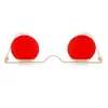 Peekaboo Męskie okrągłe okulary przeciwsłoneczne Vintage Party Red Gold Circle Bromeeless Cirmueless For Women METAL UV400 MX200619241Y