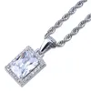 Ruby Diamond Ketting Hanger Iced Out Out Full Zirkoon Goud Verzilverd Mens Hip Hop Sieraden Gift