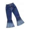 Ins Baby Pants Girls Flare Jeans Jeans Bell Bottoms Pants Wide Leg Ounser Kids Designer Clotes全体YW3805L4282692