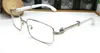 selling new mens glasses fashion women accessories glass wooden buffalo horn glasses frameless eyeglasses with box lunettes4194996