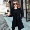 Wmswjh Autumn Winter jacket women overcoat wool coat suits plus size 4xl large big long black slim blend clothes outerwear WJM36