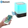 Bluetooth Speaker Night Light Bedside Ambience Lights with Alarm Clock Rechargeable Touch Control Color LED Novelty Lamp