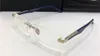 ファッション処方眼鏡アーティストI Rimless Frame透明な脚光学メガネ透明レンズM314Rのシンプルなビジネススタイル