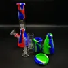 Silicone Bongs Dab Rigs Percolators Perc Removable 11.42 inch Straight Water Pipes Smoking Bong With Glass Bowl free dhl SB-A04