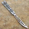 Theone Barebones Skinny Balisong 벤치 트레이너 BM 교육 나이프가 아닙니다. 날카로운 D2 블레이드 스틸 핸들 스윙 jilt 나이프 BM40 BM42 BM43 BM46 BM47 BM51 AB HAM Basilisk Snake