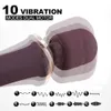 10 Tryby Magia Wand Massager Clit Vibrator Lesbijki Vagina Wibrator Masaż Masażu USB Masturbator Sex Zabawki Dla Kobiet Wodoodporna Y19062602