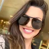 Luxury-Pilot Black Metal Sunglasses Designer Lunettes de soleil Femmes Femmes Nombres Top Fashion Eyewear 2019 Gafas de Sol