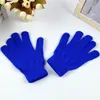 Winter Woman and Man Gloves Solid color acrylic Adult Monochrome Warm Magic Knit Gloves Bubble Gloves Five Finger JXW497