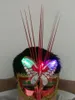 Lysande fjäril Rain Silk Mask LED med lampa Flash Light Lawning Mask Barns leksak Partihandel Party Costume Props