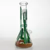 Cactus Logo Glass Bong Dab Rig Beaker Bongs Hookahs con pizca de hielo 7MM culo grueso Tubo grande Vaso Base Tubería de agua