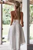 مثيرة شاطئ قصير فساتين الزفاف 2019 جديدة بسيطة Summer Summer Front Long Long Lace Bridal Vestido de Novia Custom Made287U