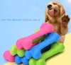 Hundleksaker resistenta mot bettben hund valp molars gummiboll lek för tänder träning termiska plastgummi husdjur leksaker 12 * 4cm dhl gratis