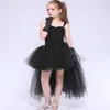 Meisje zwart halloween tutu jurk met vleugels handschoenen v-hals kids meisjes kwaad heks carnaval party kostuum kleding voor foto y19061701