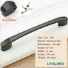 2301-160 Matte Black Cabinet Handles estilo americano Kitchen Cupboard porta puxa maçanetas de gaveta Moda Móveis Handle Hardware