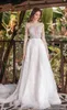 Sexy Amazing A-Line Wedding Dresses with Rhinestones Crystals Major Beading Backless Long Sleeves Ball Gown Arabric Dubai Bridal Gowns