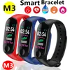 Bluetooth M3 Inteligentny Zegarek Tracker Fitness Z Fałszywy Monitor Tętna Budzik Krokomierz Bransoletka Dla Mężczyzn Kobiety M3 Inteligentne opaski