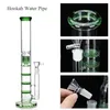 18 inch Glass Bong Water Smoking Pipes 3 Layers Honeycomb Filters with 18mm Bowl for Hookahs Kit