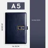 100 ark Anteckningsblock U Formad Magnetisk Buckle Business Notebook A5 Stationery Office Bokföring Bok Anpassad tryckt logo 5 färger tillgängliga