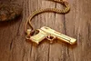Colore oro nero Moda Men039s Pistola in acciaio inossidabile Collana con ciondolo Collana a catena Regalo per uomini Ragazzi J7305118272