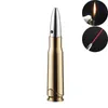 Lighter with Red Laser Refillable Flame Metal Butane Gas Cigarette Lighters Gold for Men Smoker