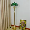 Lampe sur pied en laiton E27, luminaire décoratif d'intérieur, en verre teinté Tiffany, style nordique rétro, en jade, pour Villa, hôtel, chambre à coucher, TF080